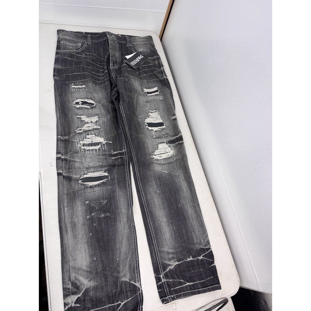 Parish Lucky 7s Distressed Jeans Men’s 36x32 NWT Button Fly